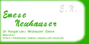 emese neuhauser business card